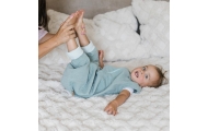 Miegmaišis su kojomis iš muslino, 0,5 TOG, „Malaga“, 1–2 m., mėtų spalvos